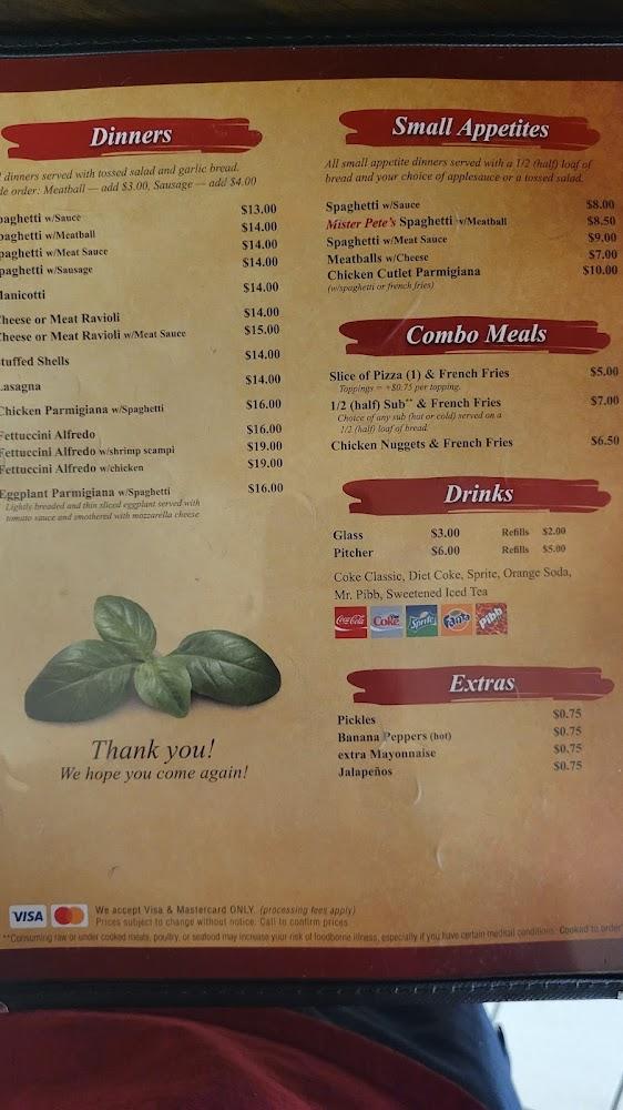 Pizza Garden Italian Restaurant Menu image 1